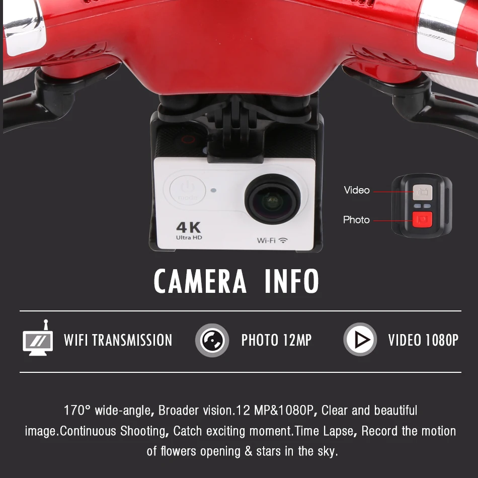 Syma X8 X8W FPV Квадрокоптер Радиоуправляемый Дрон с 4 К/1080 P Камера HD 2 г 6 оси RTF вертолет
