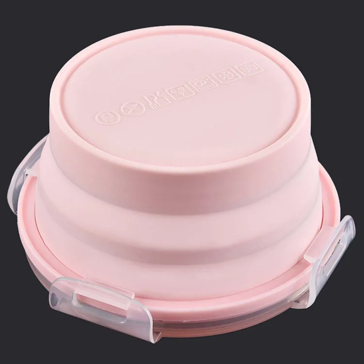 Jaydear Fold Silicone Bowl Portable Preservation Fresh Lunch Box Set of 4 Anti-fall and Durable | Дом и сад