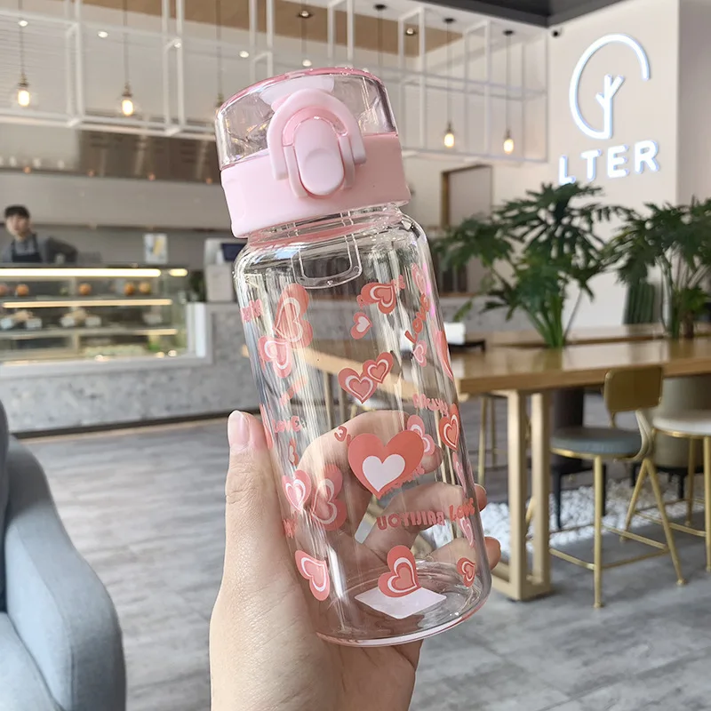 B Детская стеклянная бутылка для воды Botella Cristal Agua Питьевая бутылка для воды Bouteille Verre - Цвет: B