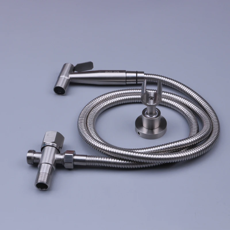 

MTTUZK 304 Stainless Steel Brusehd Bidets Bathroom Hand Shower Bidet Toilet Sprayer Hygienic Shower Taps Toilet Spray Gun