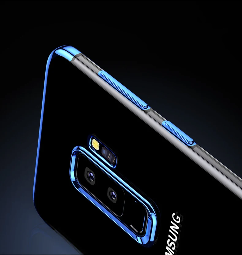 Чехол для Samsung S9 с гальваническим покрытием ТПУ чехол S8 Plus 360 полное покрытие Galaxy