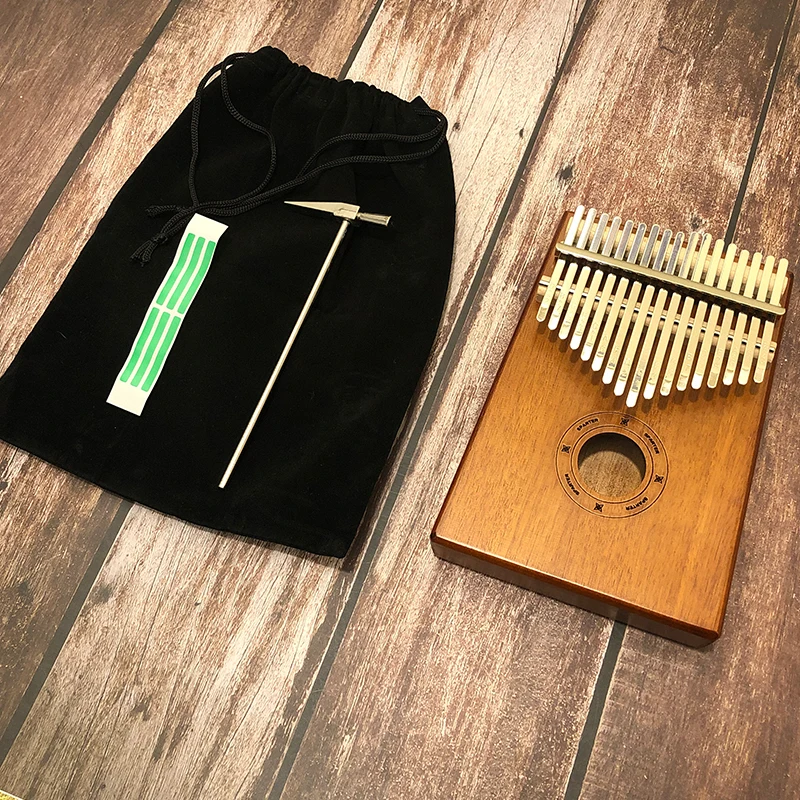 

17 Key Kalimba African Solid Pine Bamboo Mahogany Thumb Finger Piano Sanza Mbira Calimba Percussion Wood Musical Instruments