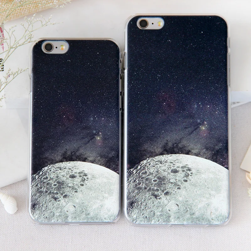 Роскошный чехол для телефона Звездная Луна TPU мягкий iPhone 6 6splus 7 7plus 8 8plus coque iphone s Capa
