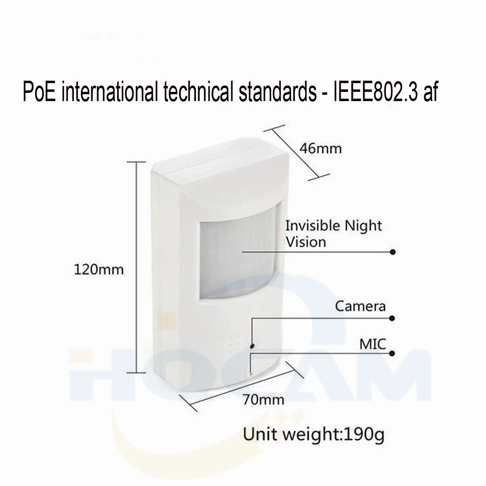 HQCAM 5 Мп 1080P Micro SD POE 940 нм Инфракрасная мини IP камера ночного видения аудио PIR