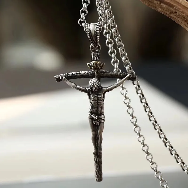 Мужской чокер из серебра 925 пробы шириной 4 мм 65 см|jesus necklace|fashion necklacejewelry necklace |