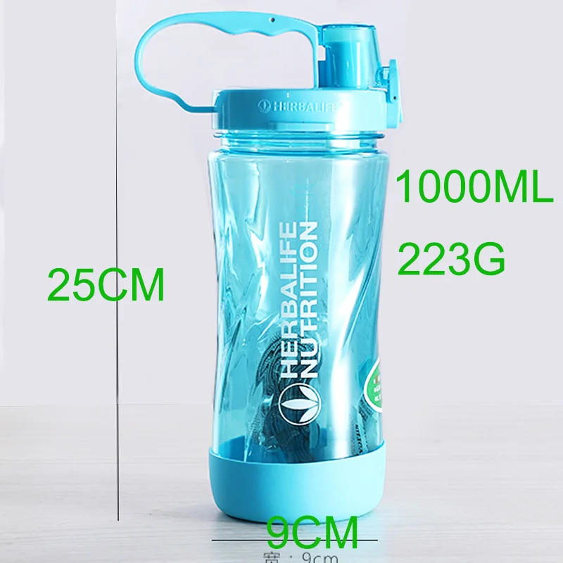 Высокое качество 1000 мл/2000 мл 7 цветов Herbalife 24 часа питание Силиконовое сиденье Спорт Тип Бутылка на веревочке воды