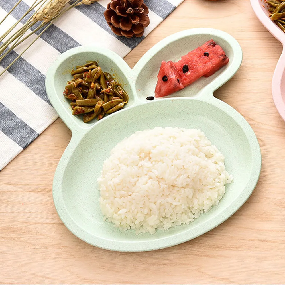 Мультипликационный кролик в стиле кавайная тарелка с милым животным узором еда