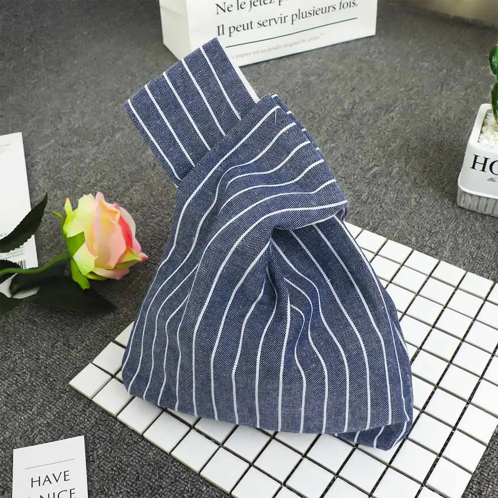 navy blue 1 шт., женские складные сумки для покупок, сумка для пикника на открытом воздухе, чистый цвет, хлопковая Холщовая Сумка, Сумка для пикника, многоразовый эко контейнер для обеда - Цвет: navy blue