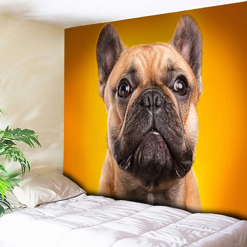 

Colored Bulldog Decorative Tapestry Wall Hanging Psychedelic Dogs Snout Animals Hippie Tapestry Wall Tapestries Bedroom Wall Art