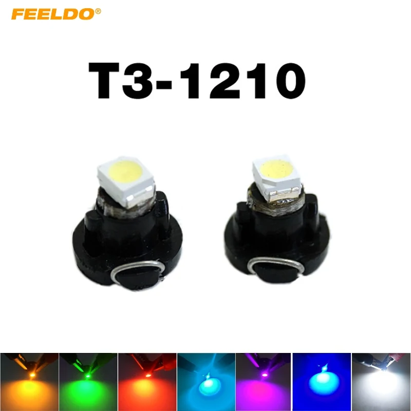 4 шт. светодиодные лампы T3 3528 1210 SMD для приборной панели 12 В постоянного тока 7