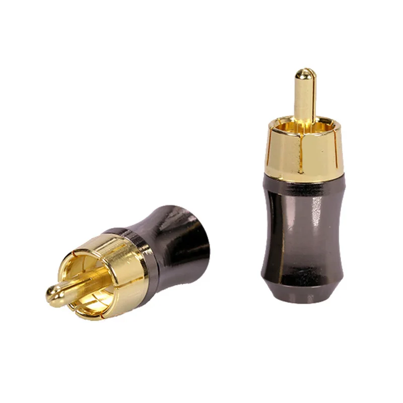 8 шт. разъемов RCA штекеры HIFI высококачественные Позолоченные с поддержкой кабеля