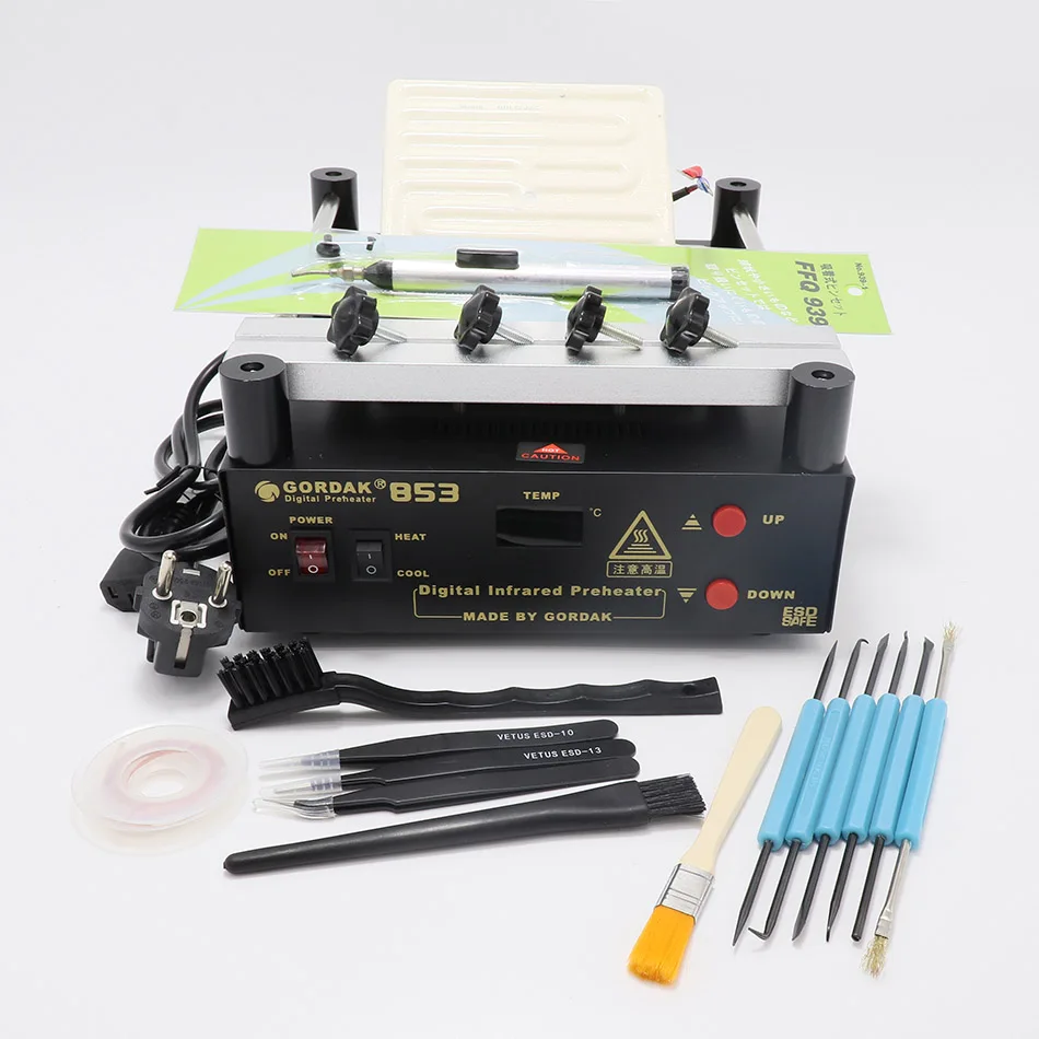 B GORDAK 853 Высокая мощность ESD BGA паяльная станция PCB предварительного нагрева и распайки ИК станция предварительного нагрева - Цвет: B