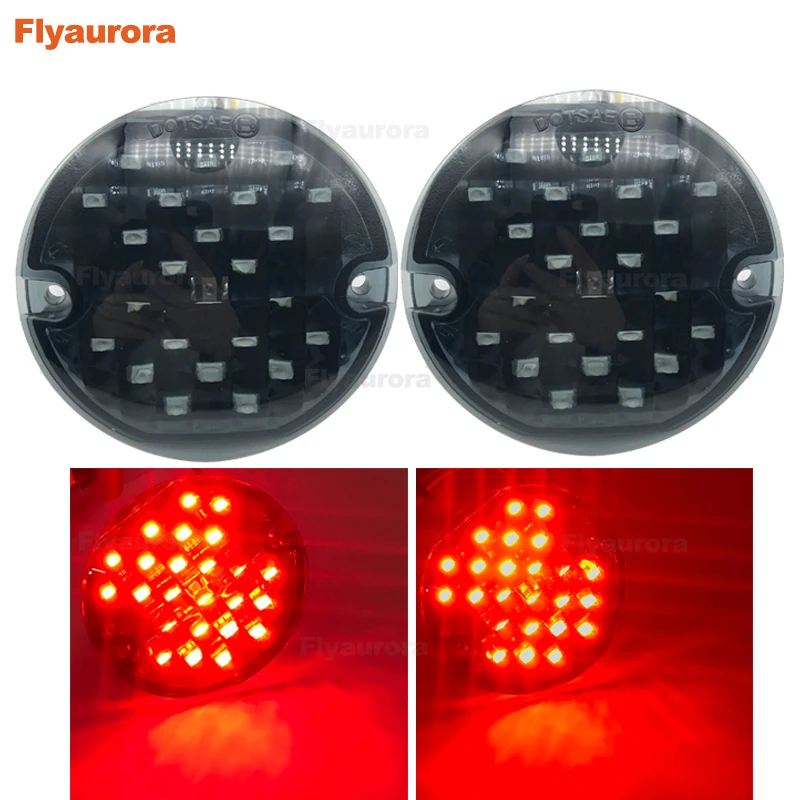 Передние светодиодные вставки для сигнала поворота flyaurora красный/красный 1157