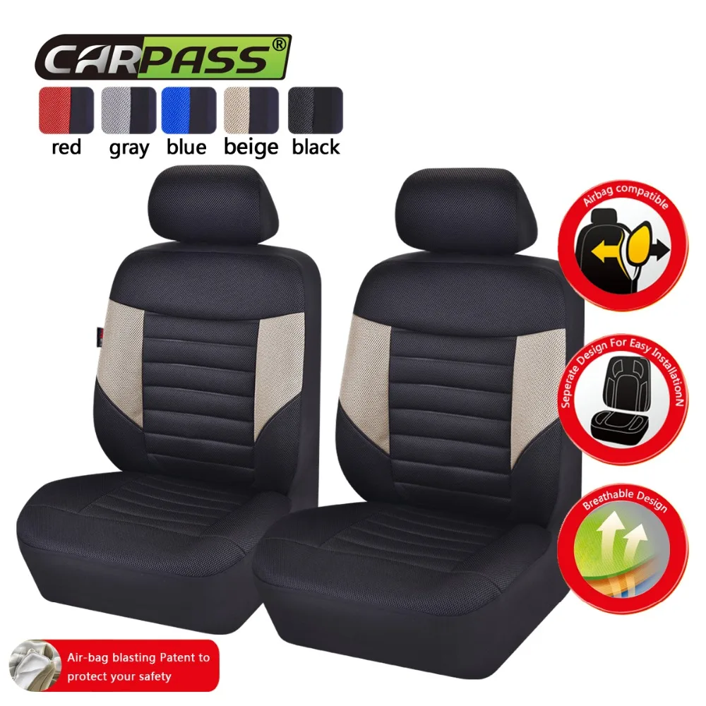 Автомобильные чехлы Car-pass на все сиденья 5 цветов универсальная сетчатая ткань для BMW Toyota Mazda Nissan Hyundai.