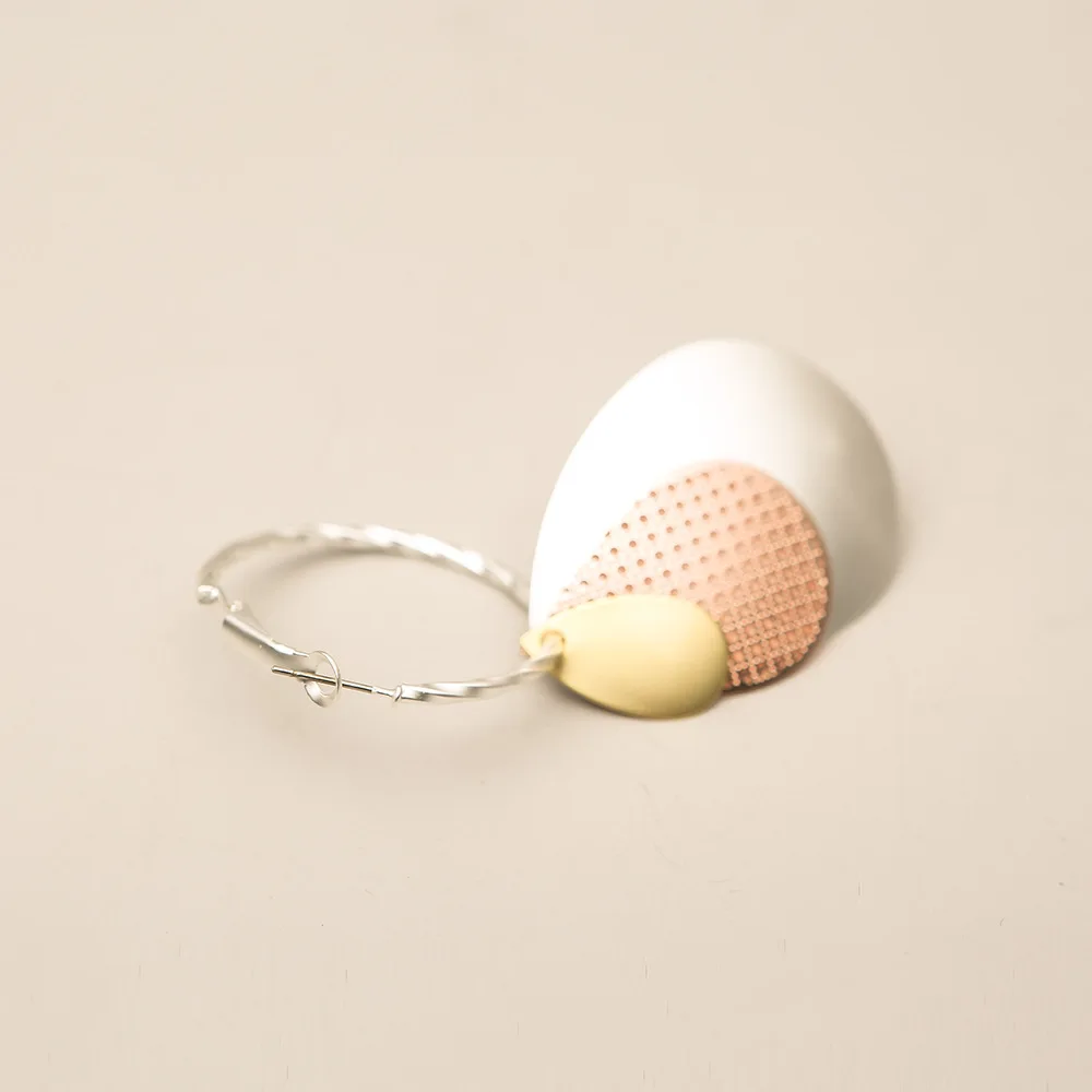 E144.Women earrings.Contrast metallic round earring female temperament long of individual character ear drop | Украшения и