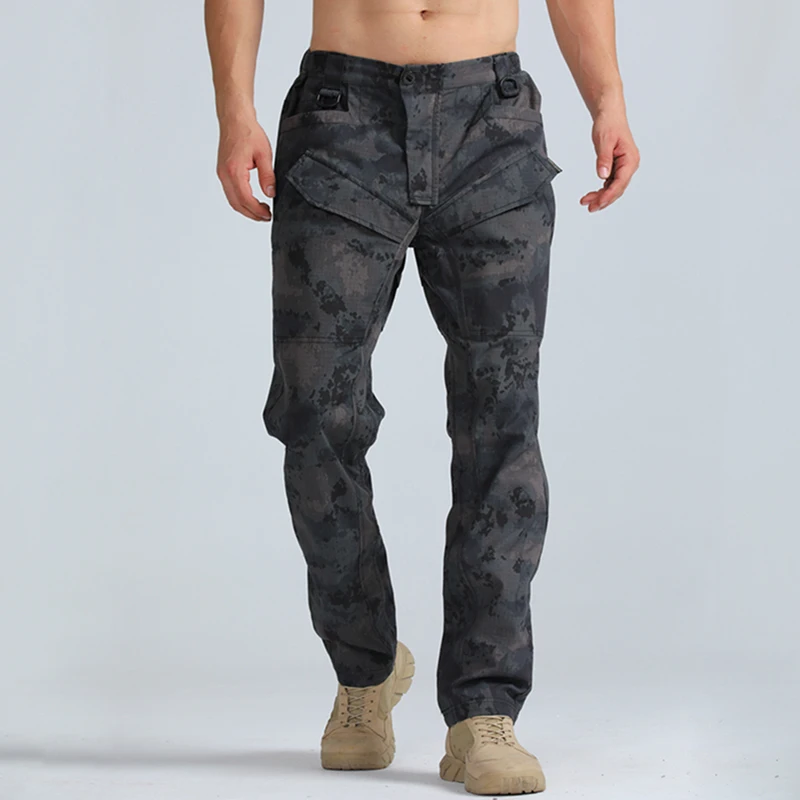 

Tactical Cargo Long Pants 65/35 Ripstop Professional Woodland Pants Tactical FG Iron Black MilitaryTrousers Man Camouflage