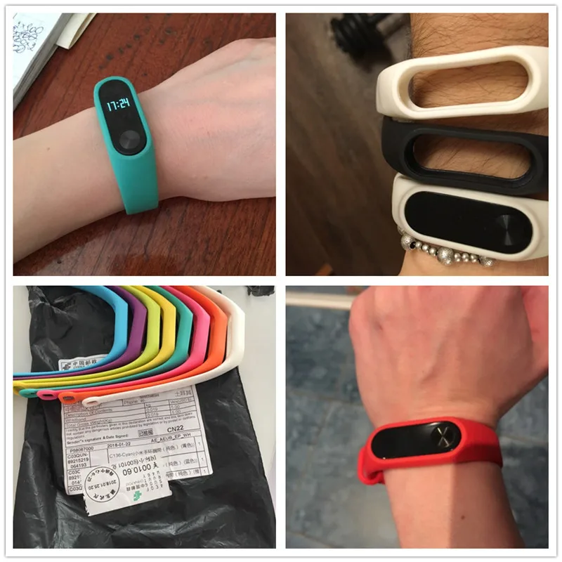 

Replace Strap for Xiaomi Mi Band 2 Silicone Wristbands for Mi Band 2 Wrist Straps for Miband 2 Double Color Smart Bracelet Belt