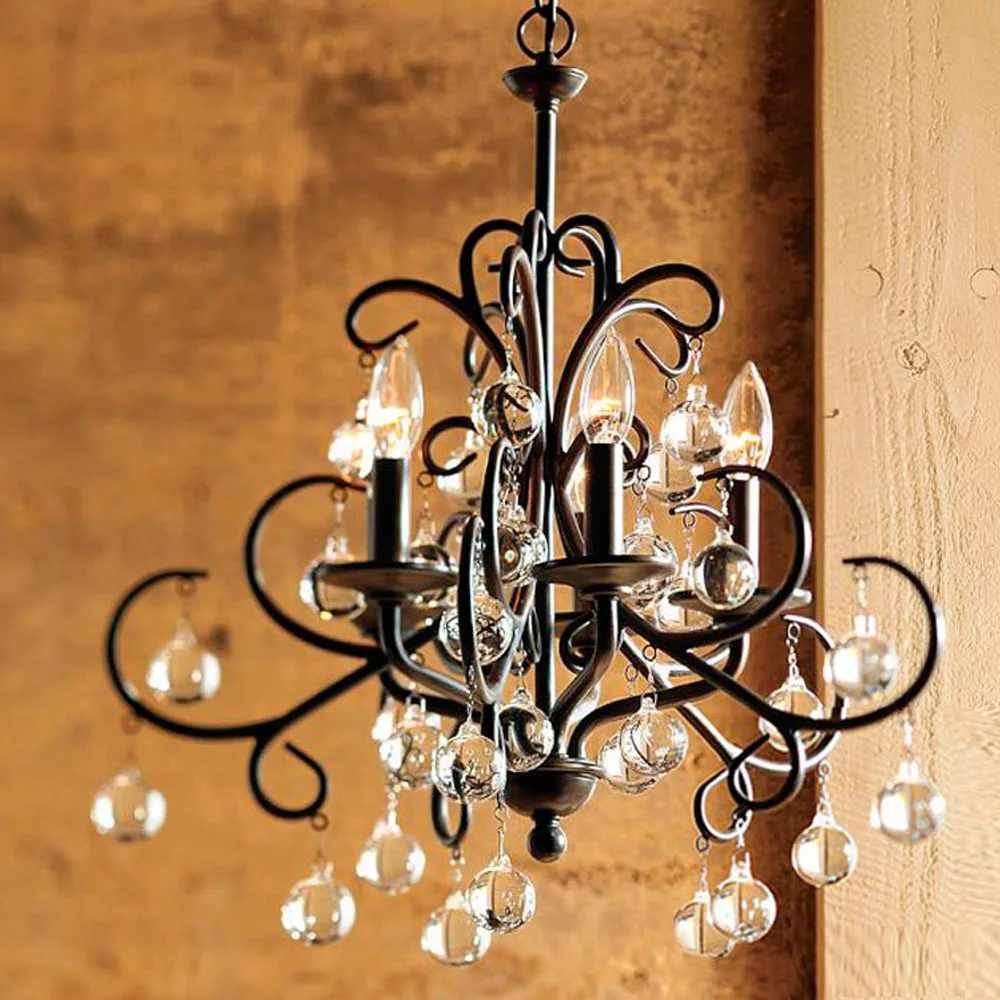 Элегантный Американский винтажный подвесной светильник из кованого железа