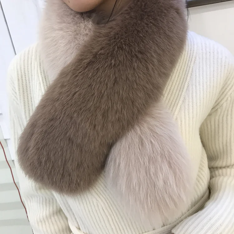 

New Fur Scarf Female Fox Fur Collar Wild Thick Scarf Female Winter Warm Fur