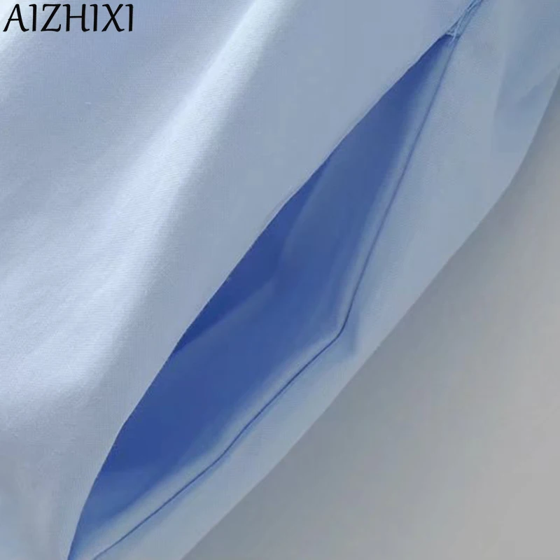 Aizhixi Для женщин Sexy V Средства ухода за кожей Шеи плиссированное платье Back Cut Out