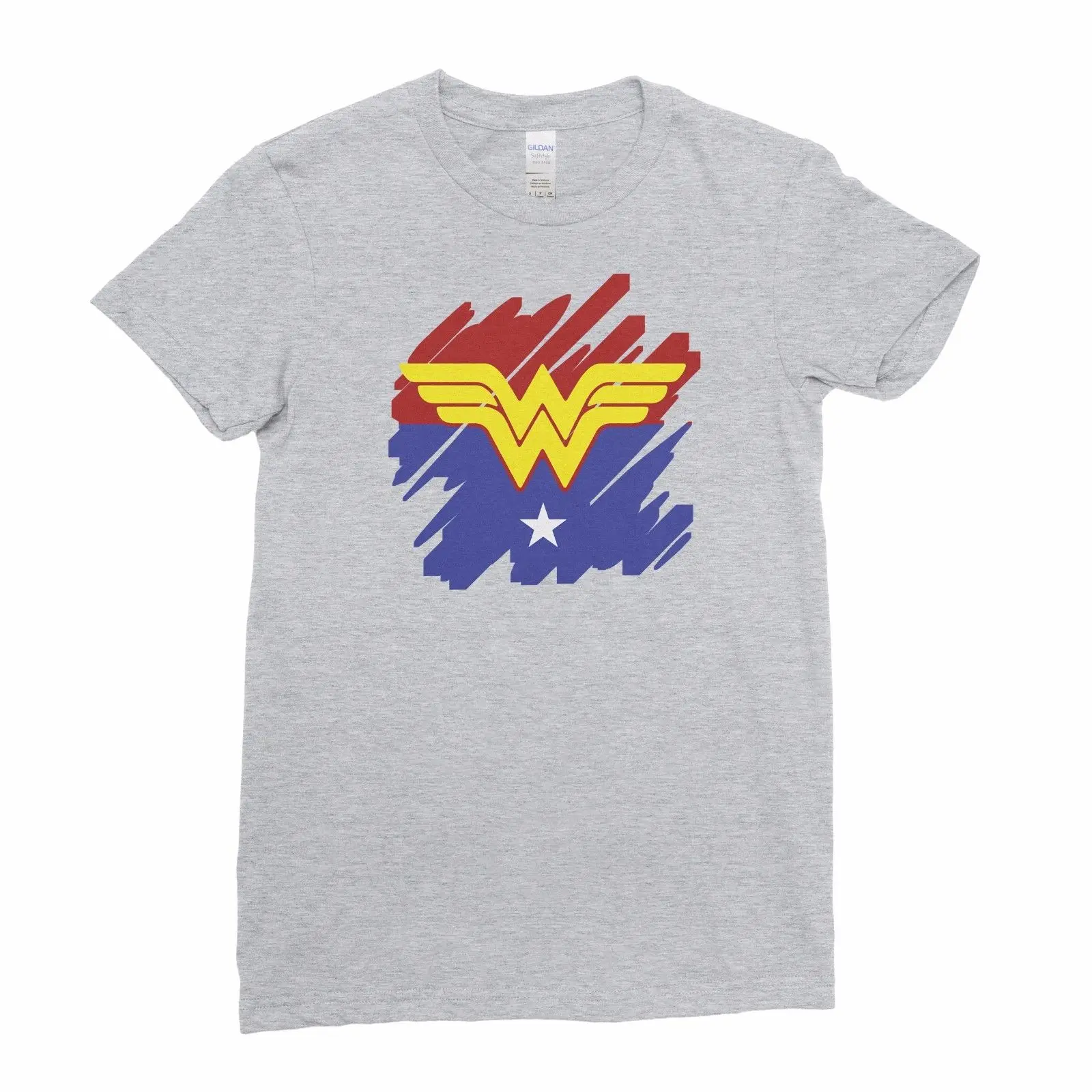 Wonder Woman Diana Comic Superhero женская футболка топ уникальная хлопковая с короткими