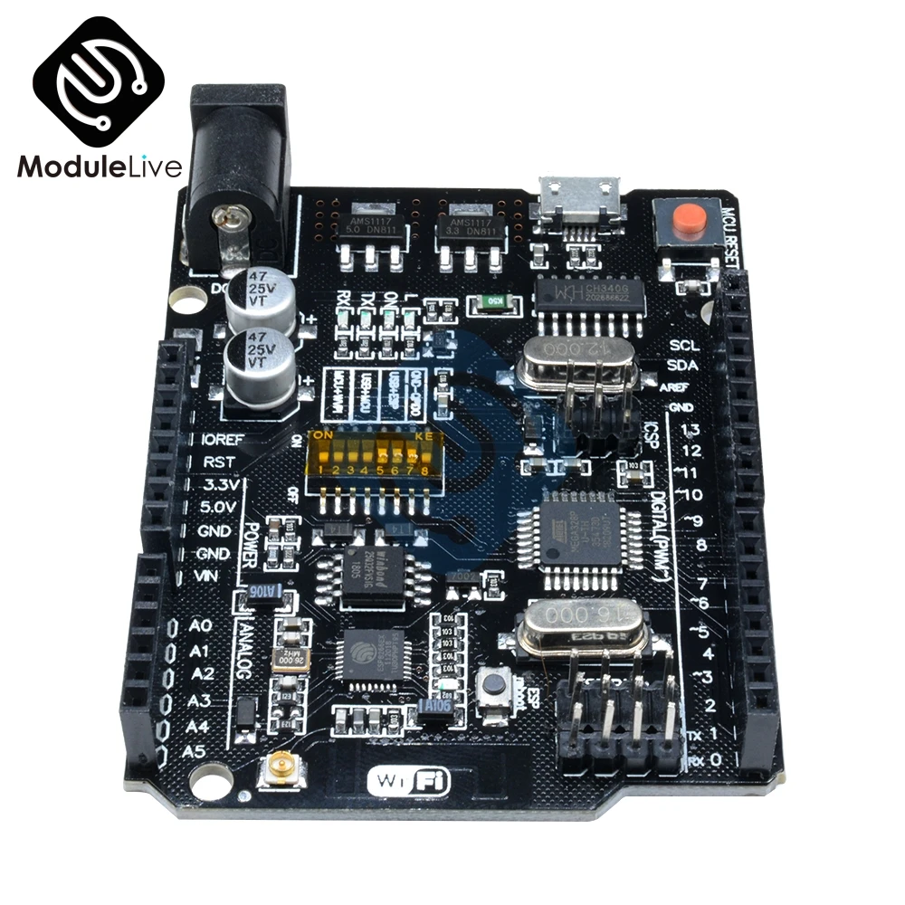 USB флеш память для Arduino WeMos NodeMCU 7 12 В постоянного тока UNO R3 ATmega328P + WIFI ESP8266 32 Мб