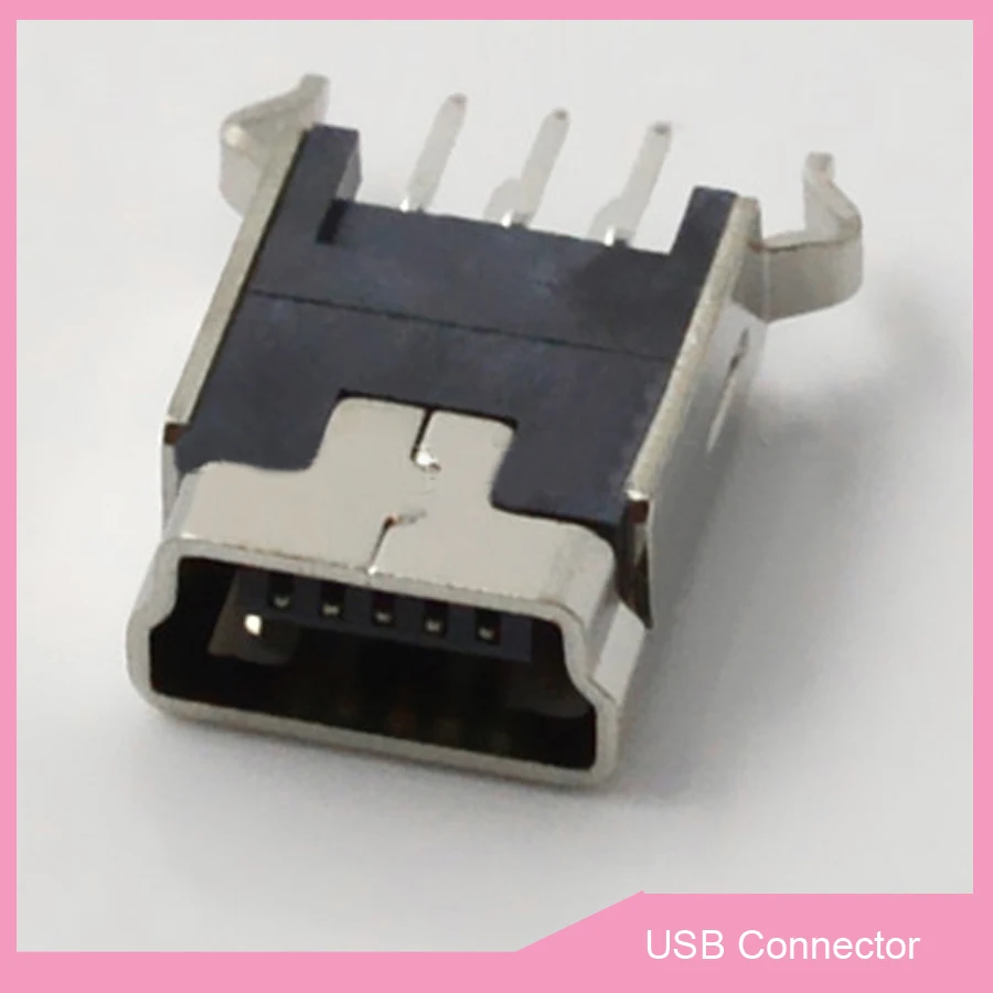 10 шт. Мини USB 5 контактный гнездовой разъем интерфейсный SMD SMT 4 фиксированные