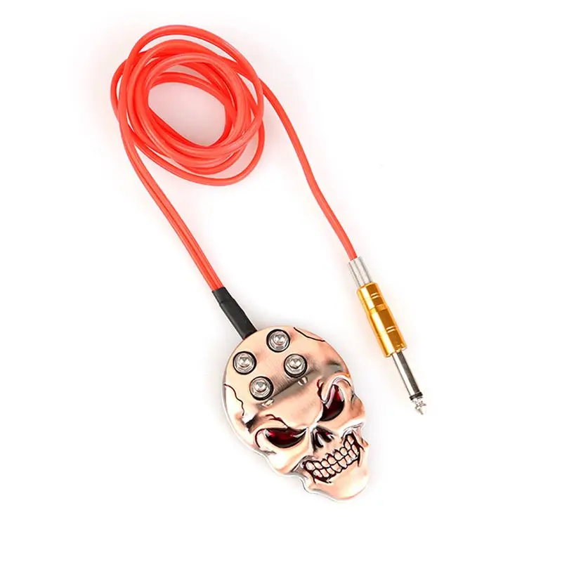 VEDDIN Skull Tattoo Foot Pedal Switch Control Supply for Machine Frame Gun Wholesale Grips tattoo supplier | Красота и здоровье