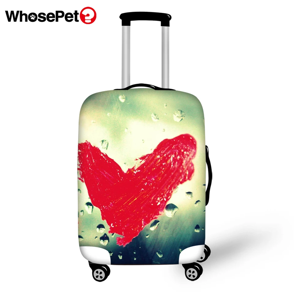 WHOSEPET Travel Luggage Protective Cover Waterproof Love Heart Print Pattern Suitcase Dust-proof Thick | Багаж и сумки