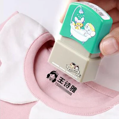 baby name stamp-8 Индивидуальные детские штамп с именем DIY имя ребенка уплотнение не легко выцветает безопасности штамп с именем стикер предотвратить ребенка от потери уплотнения стикер - Цвет: baby name stamp-8