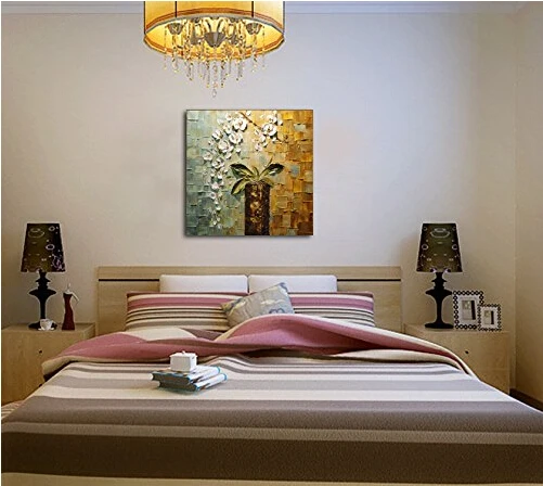 Красота жизни 100% Ручная роспись современный холст настенное Искусство Цветочные