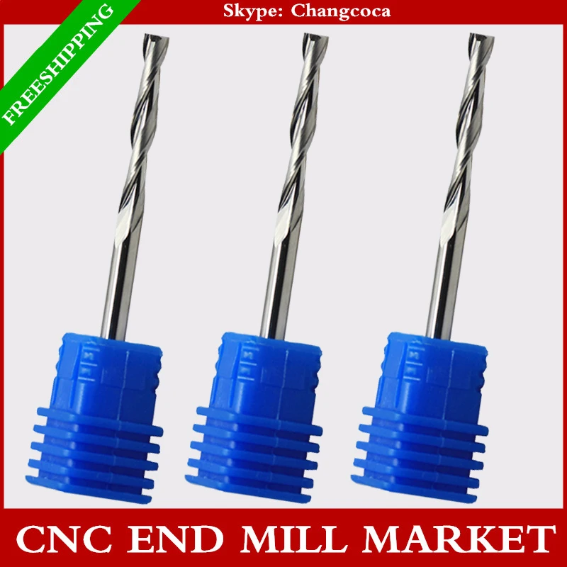 Твердосплавные Фрезы с ЧПУ фрезерные фрезы класса А ПВХ MDF акрила гравировки 10 шт.