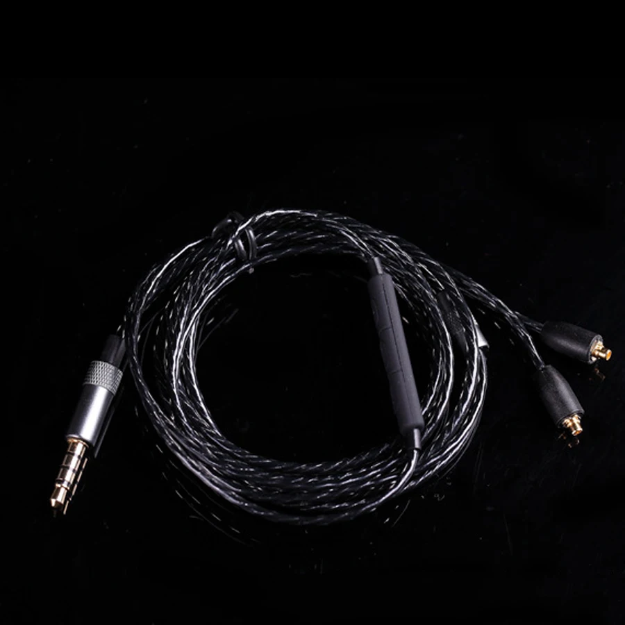 Кабель для наушников Earmax MMCX Shure SE215 SE535 SE425 SE846 сменный монокристаллический медный