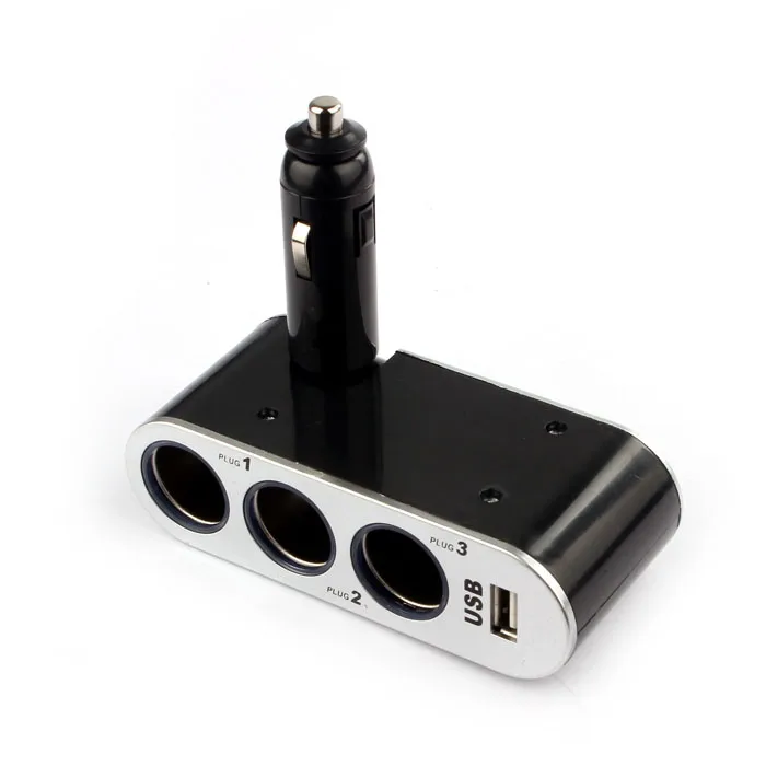 12 В/24 В 3USB питания автомобильное зарядное устройство тройная сигарета зажигалка