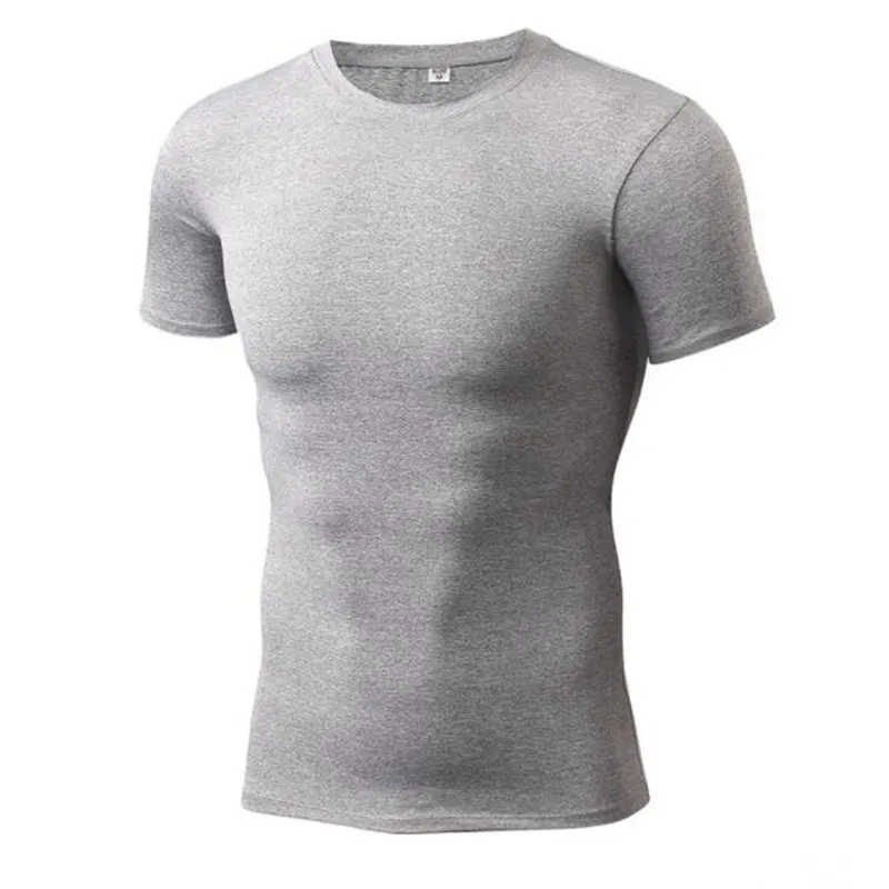 Мужская Влагоотводящая и быстросохнущая футболка эластичная компрессионная