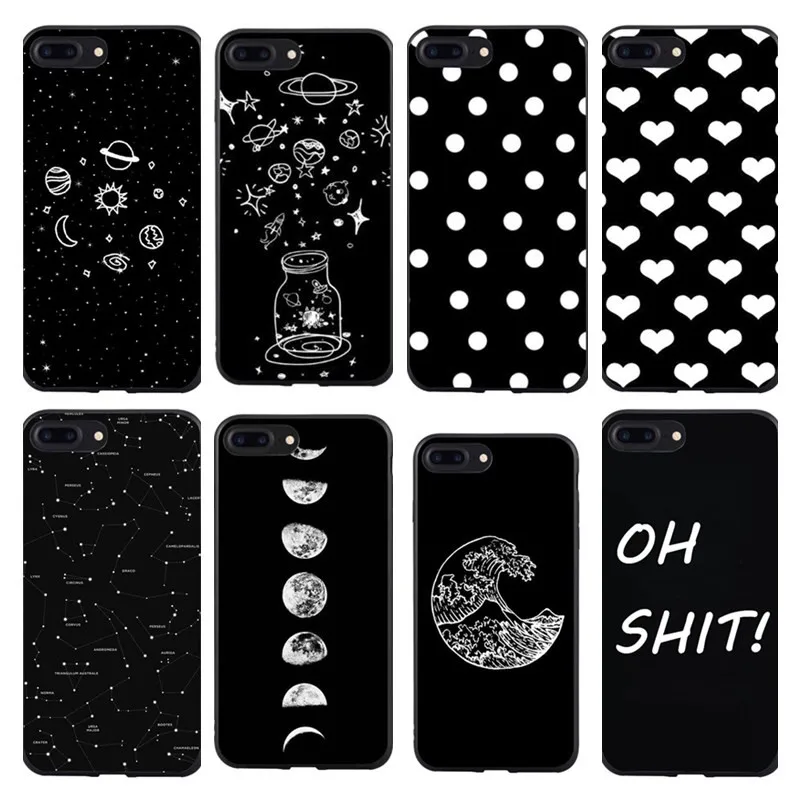 Чехол для iPhone 6 6S роскошный черный мягкий чехол из ТПУ 5S SE 7 8 Plus X|case for|case for applecase capa |