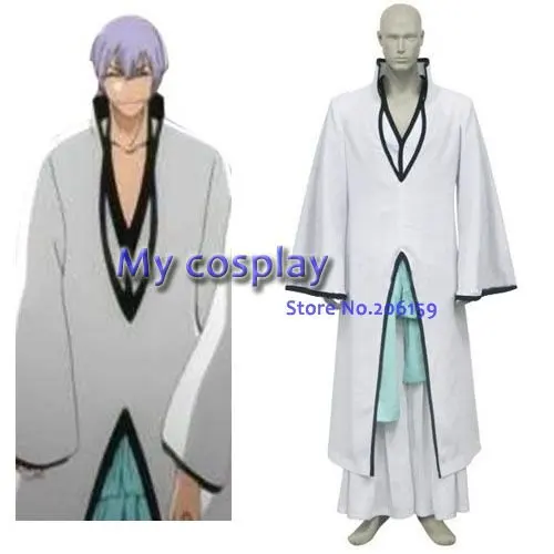 

Anime Bleach Ichimaru Gin Arrancar Men's Cosplay Costumes for Halloween Cosplay party Gin White Kimono Cosplay Costume Men