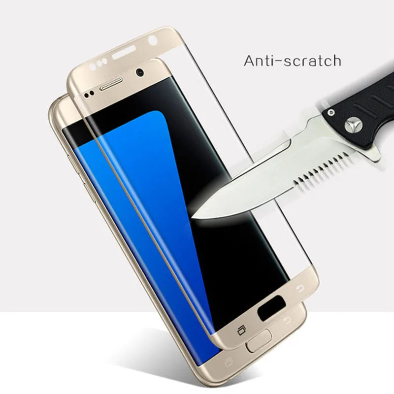 9H 3D изогнутый край Полное покрытие закаленное стекло для Samsung Galaxy S6 Edge Plus S7 S8 Note 8