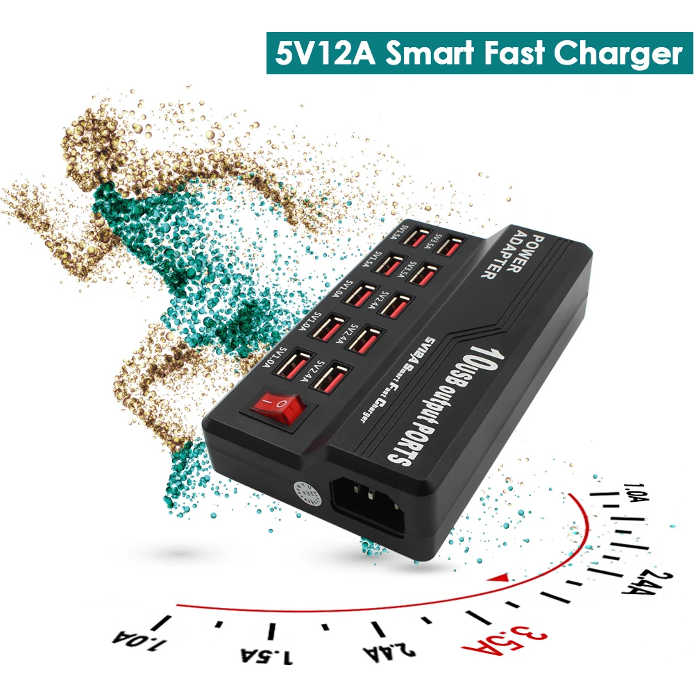 Многофункциональная высокоскоростная 10 портовая стандартная зарядная станция