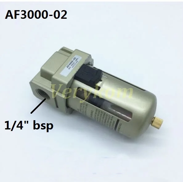 AF3000-02 Verykom пневматический AF 2000-01 5000-06 M5 до 1 дюймов 1/" 3/8" bsp компрессор воздушный фильтр чашка SMC тип Авто дренажный AF2000-02D кронштейн - Цвет: AF3000-02