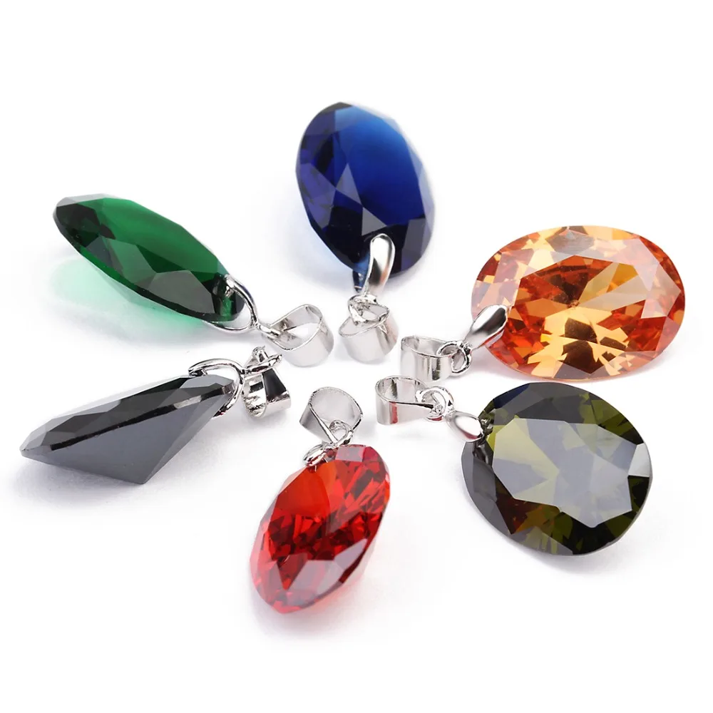 New Blue Crystal Stone Bead 2pcs/lot 10*14mm Natural Zircon Charm Handmade Pendants DIY Necklace Making Jewelry Findings | Украшения и