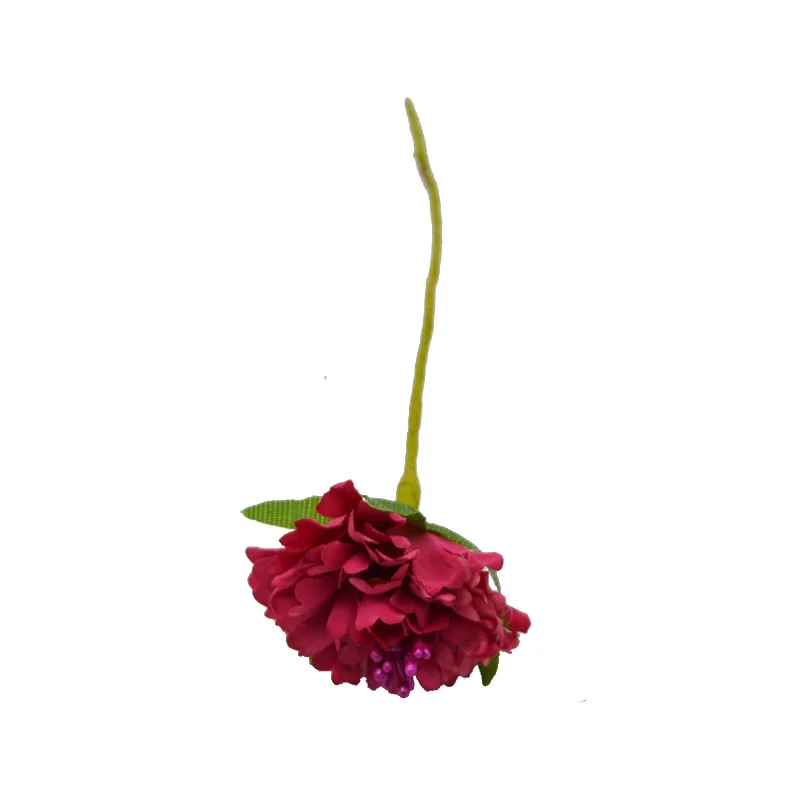 rose red 12 шт. шелковые искусственные хризантемы букет невесты для свадебной вечеринки украшение дома День Святого Валентина DIY свадебный венок - Цвет: rose red