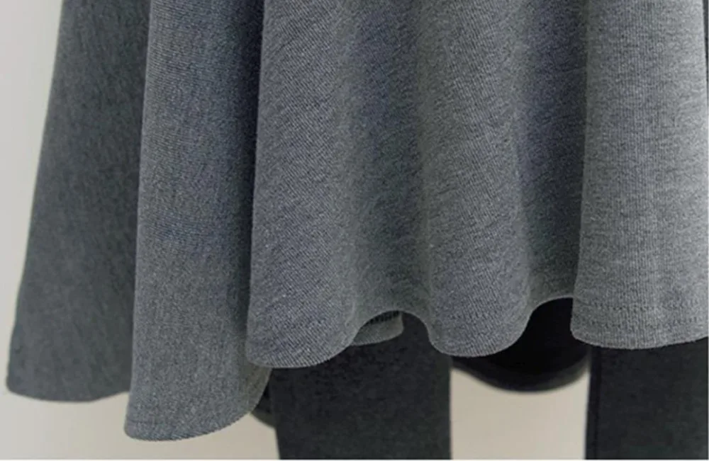 Размера плюс 6XL новые модные женские туфли осенне-зимние теплые леггинсы из плотной микрофибры имитация 2 предмета детские леггинсы юбка-годе Штаны