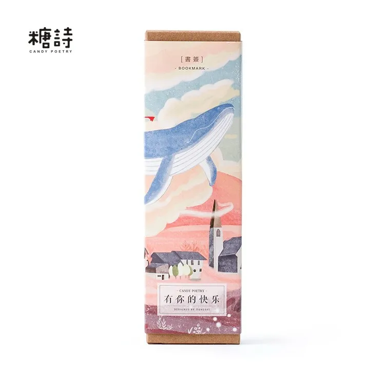

30pcs/pack cartoon whales Bookmark Paper Bookmarkers Promotional Gift Stationery Film Bookmarks For Books Book Markers