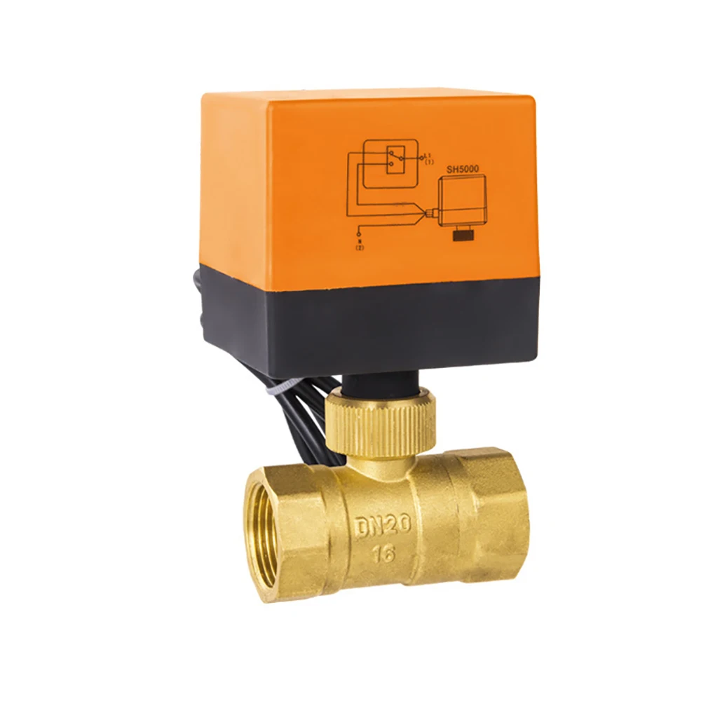 AC220V DN15/DN 50 2 way 3 провода латунный моторизованный шаровой клапан/Электрический привод мотор с функцией ручного переключателя