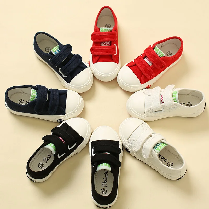 Children Canvas Shoes For Girls Kids Boys Sneakers Breathable 2017 New Autumn Spring Baby White 2-9 Years Old | Детская одежда и