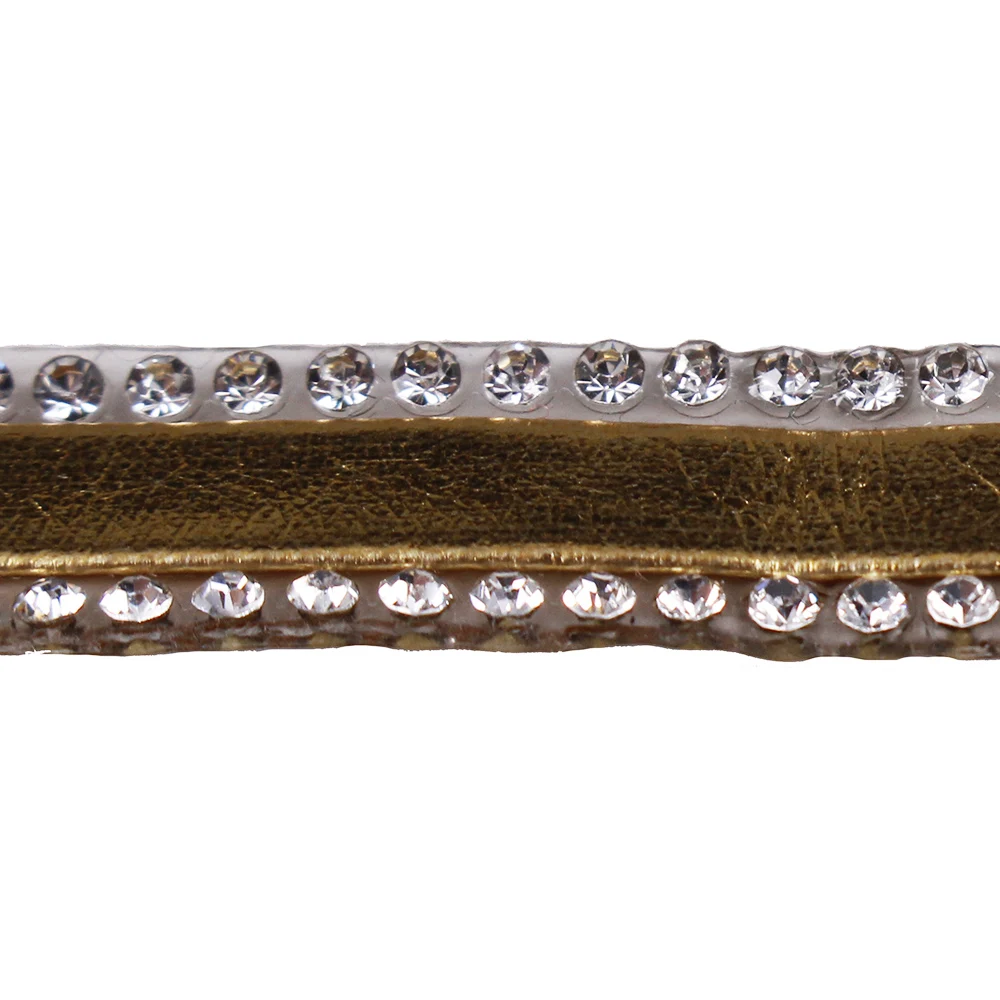 15 ярдов золотых бисероплетенных кристаллов Горячая фиксация мотив стразы полоса