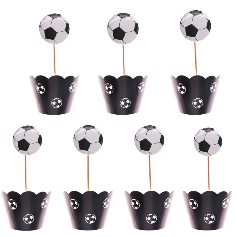 24pcs A0660 Футбол тема Мультфильм партия набор Servies чаша-контейнер тарелка соломенная коробка для поздравительных открыток удар ребенок душ вечерние украшения - Цвет: 24pcs A0660