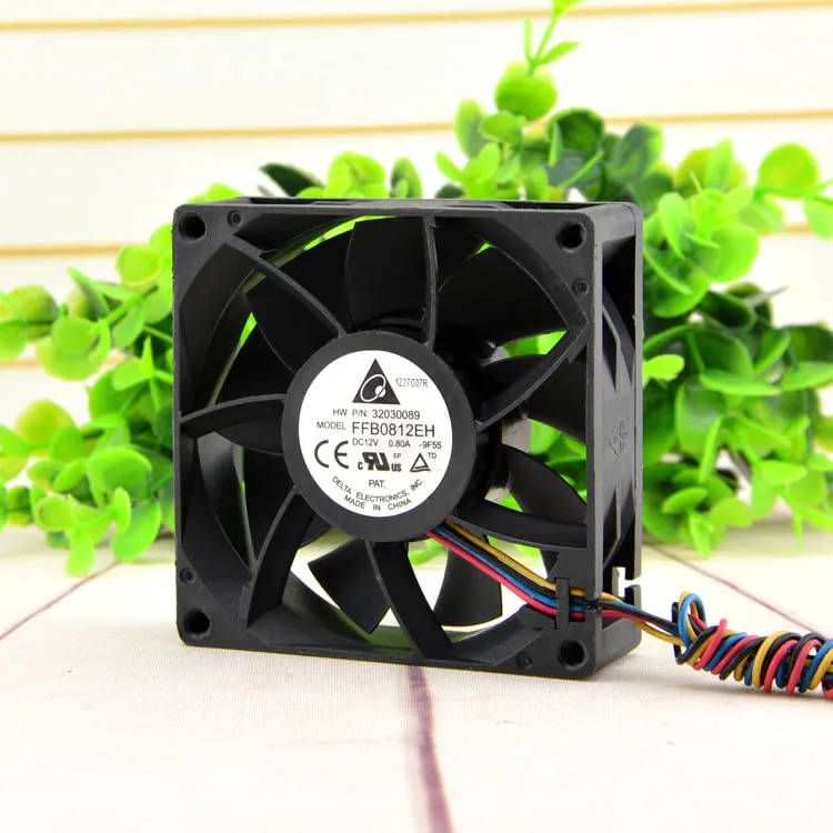DC 12v шарикоподшипник Вентилятор охлаждения FFB0812EH 8025 80 мм 0.80A высокая скорость CFM