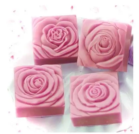4 шт. Цветочная форма для мыла силиконовая формы ручной работы квадратный